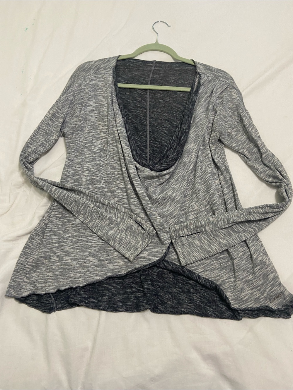 Mondetta Heathered Gray Cowl Neck Sweater